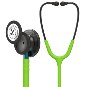 3M™ Littmann® Classic III™ Stethoscope Lime Green Tube-Smoke Chestpiece-Smoke Finish Headset-Blue Stem