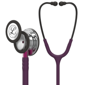 3M™ Littmann® Classic III™ Stethoscope Plum Tube-Mirror Chestpiec-Smoke Finish Headset -Pink Stem