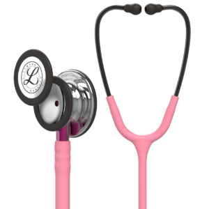 3M™ Littmann® Classic III™ Stethoscope Pearl Pink Tube-Mirror Chestpiec-Smoke Finish Headset -Pink Stem